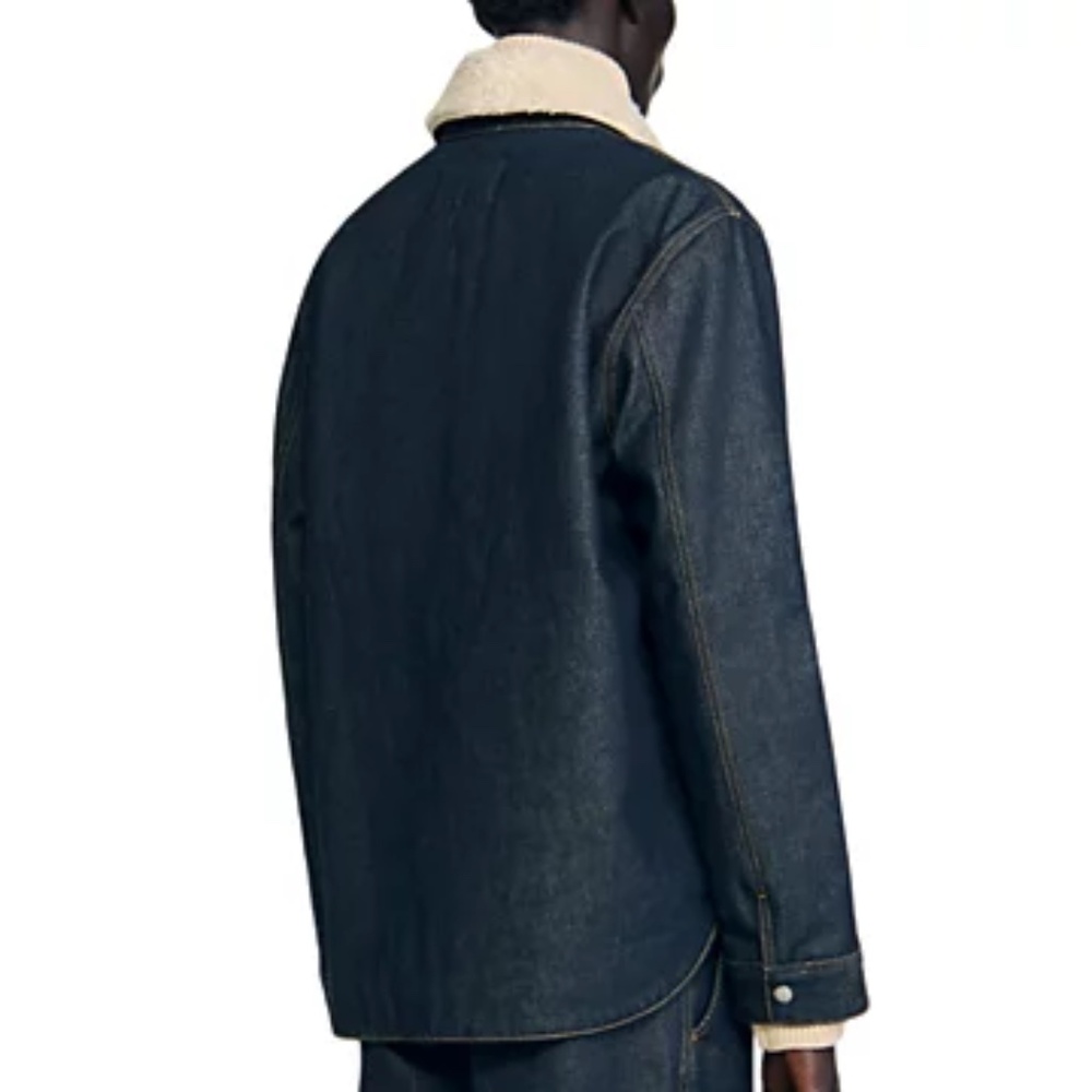 Denim Vintage Shearling Overshirt - Picture 3 of 9